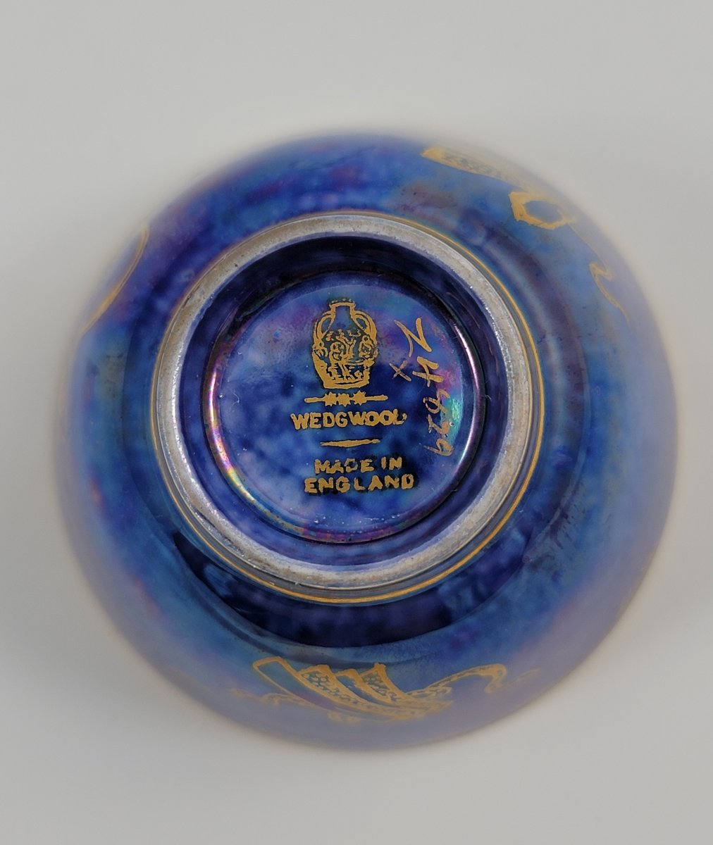 Daisy Makeig-Jones Wedgwood ,Coupe miniature en lustre bleu, dragon, vers 1915-photo-5