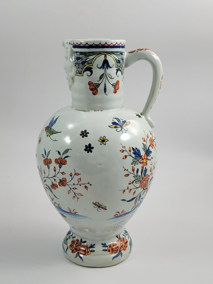 Brussels Faience Jug With Lambrequins And “haie Fleurie”, C.1760–1790-photo-2