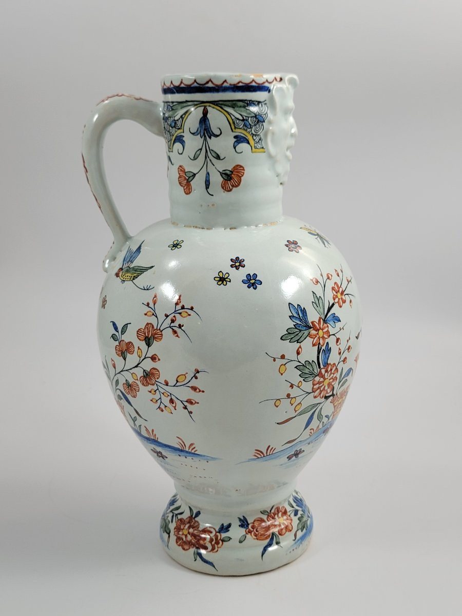 Brussels Faience Jug With Lambrequins And “haie Fleurie”, C.1760–1790-photo-4