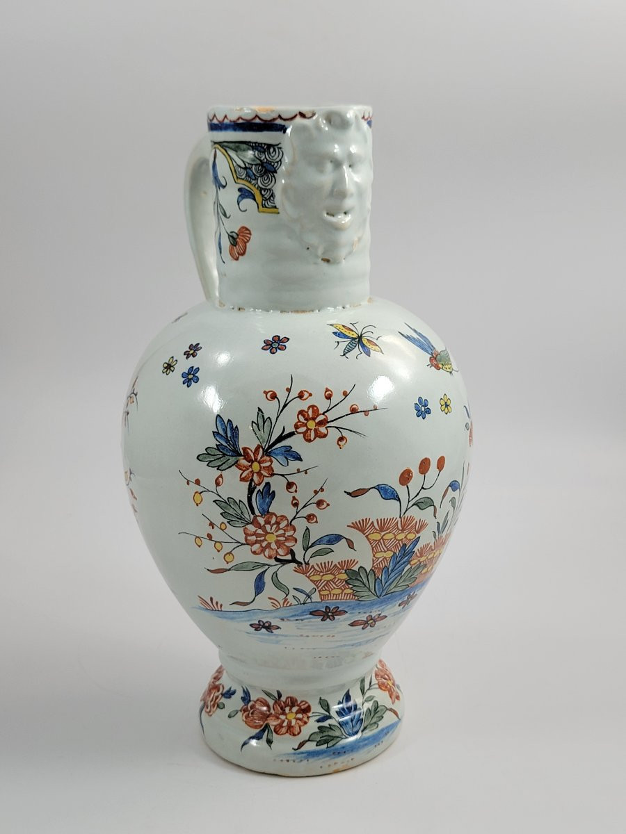 Brussels Faience Jug With Lambrequins And “haie Fleurie”, C.1760–1790-photo-2