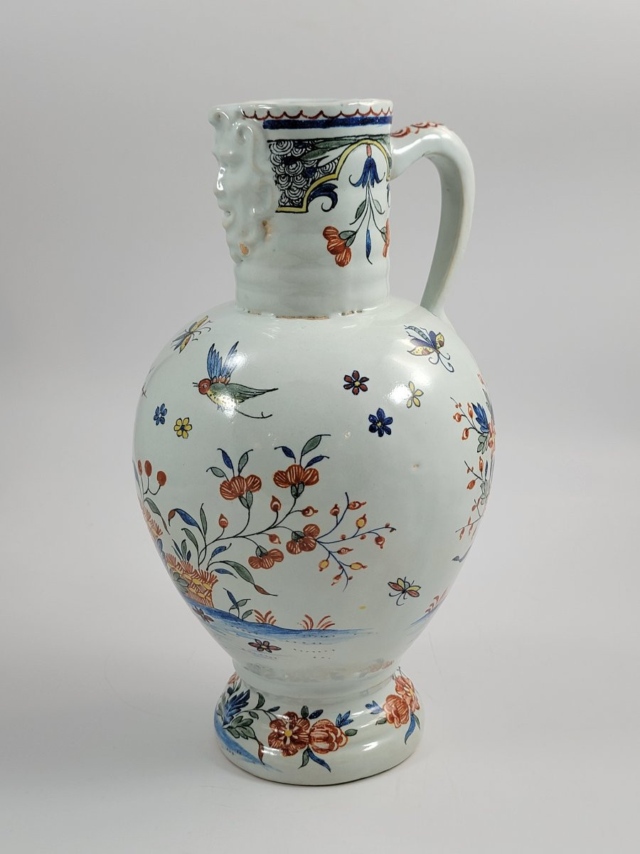 Brussels Faience Jug With Lambrequins And “haie Fleurie”, C.1760–1790-photo-4