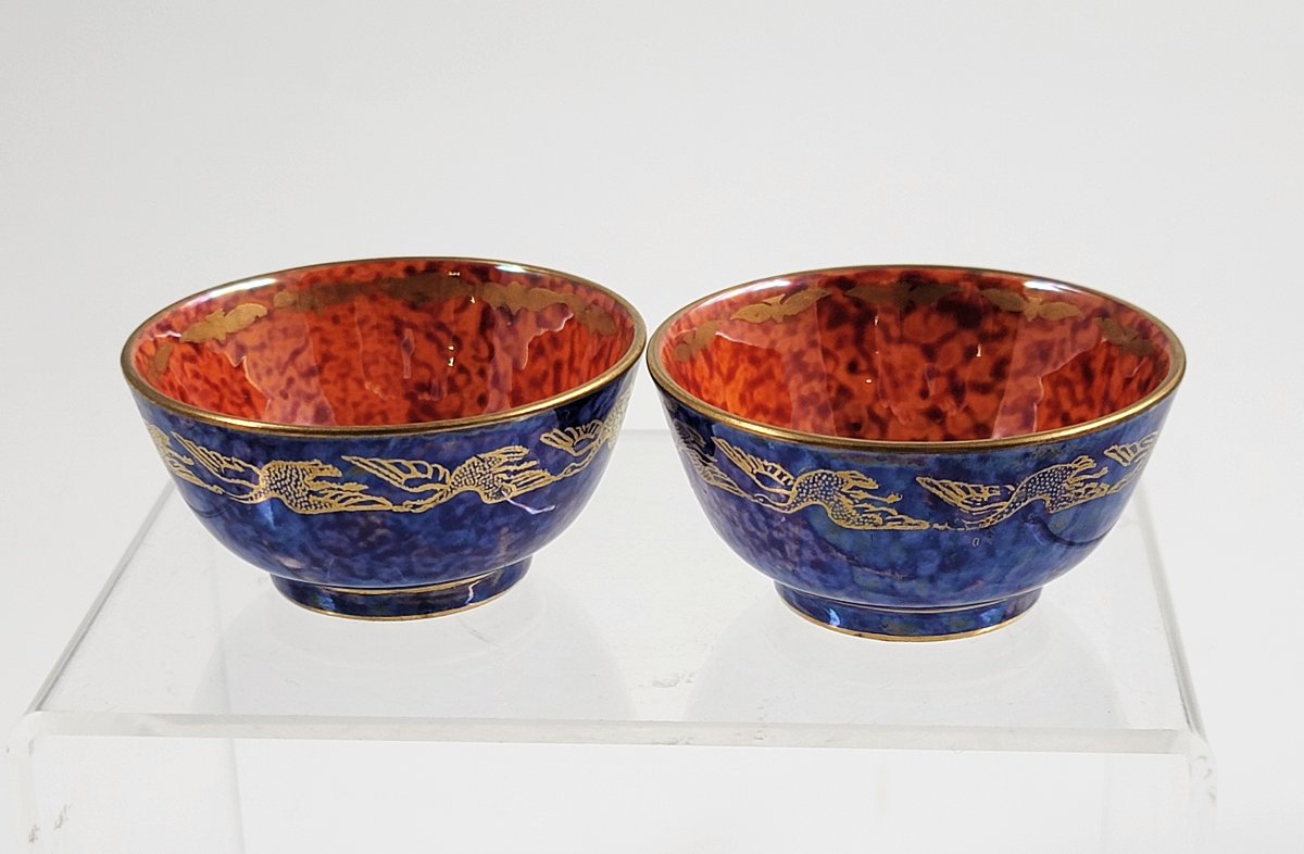 Daisy Makeig-jones Wedgwood ,lustre Pair Of Miniature Bowls, C.1915-photo-2