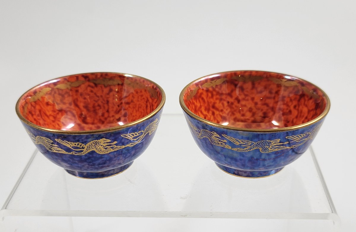 Daisy Makeig-jones Wedgwood ,lustre Pair Of Miniature Bowls, C.1915-photo-2