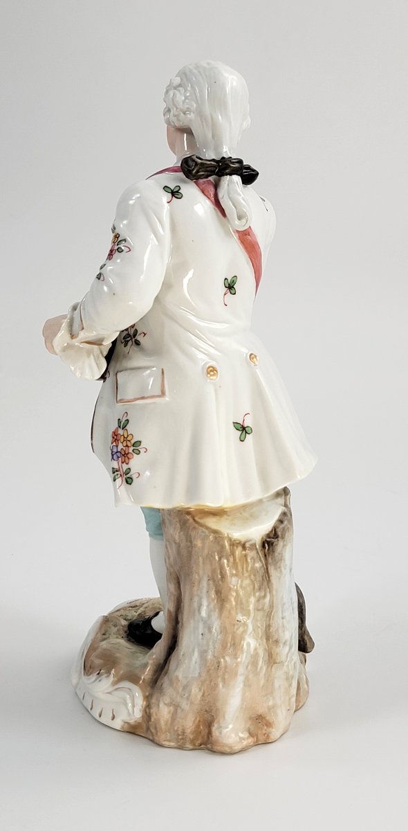 Samson Paris Porcelain Figure, Gallant With Hurdy-gurdy, C.1880-photo-3