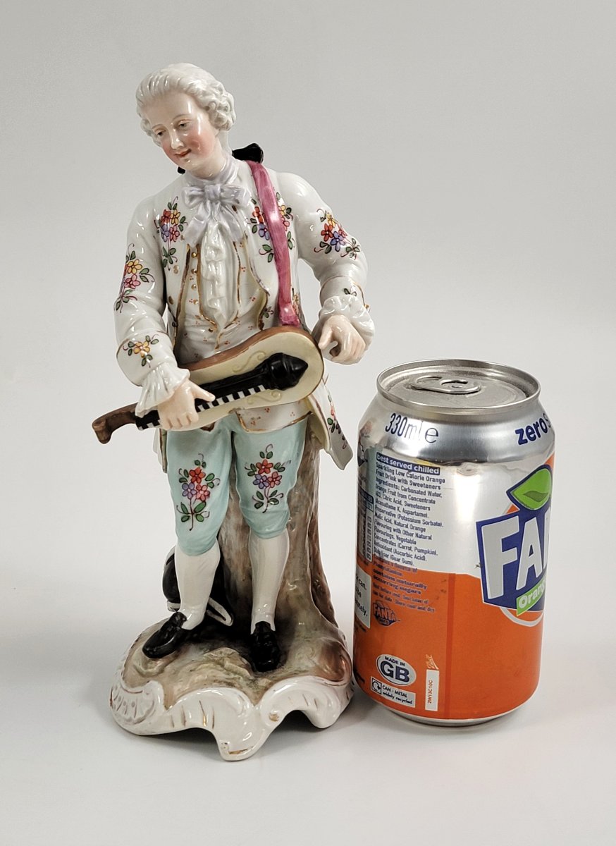 Samson Paris Porcelain Figure, Gallant With Hurdy-gurdy, C.1880-photo-6