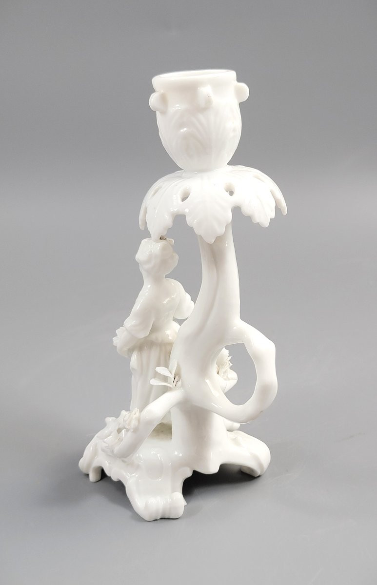 Rare Minton Go-to-bed Candlestick, C.1820-photo-3