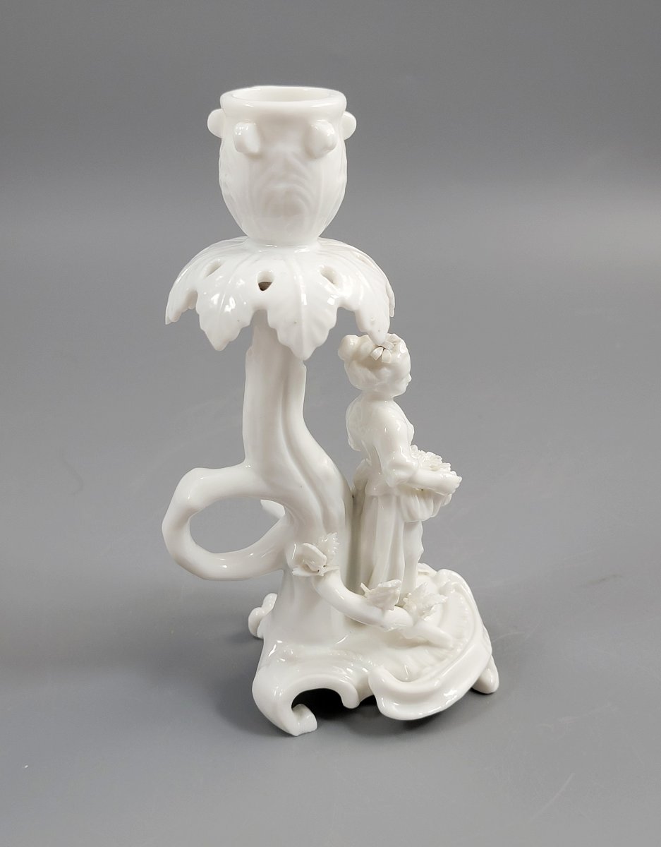 Rare Minton Go-to-bed Candlestick, C.1820-photo-1