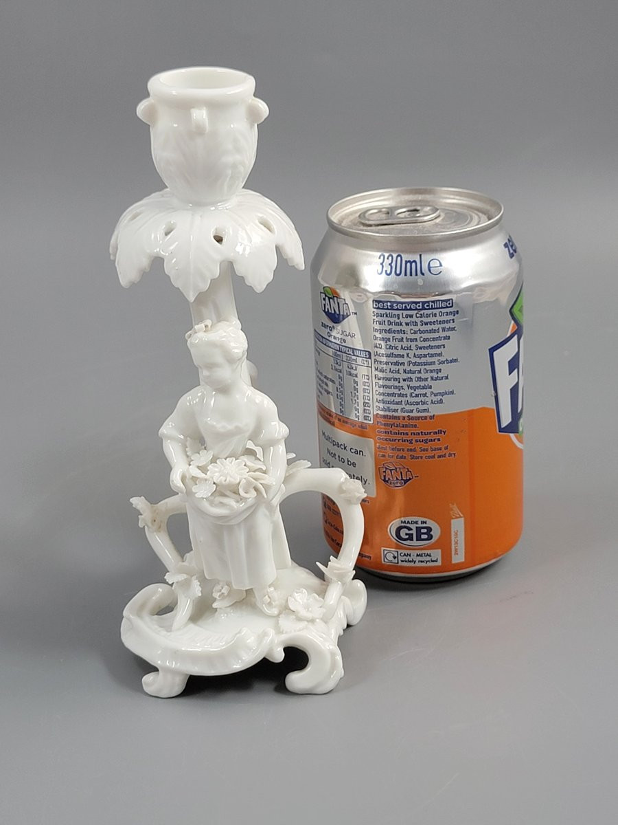 Rare Minton Go-to-bed Candlestick, C.1820-photo-5