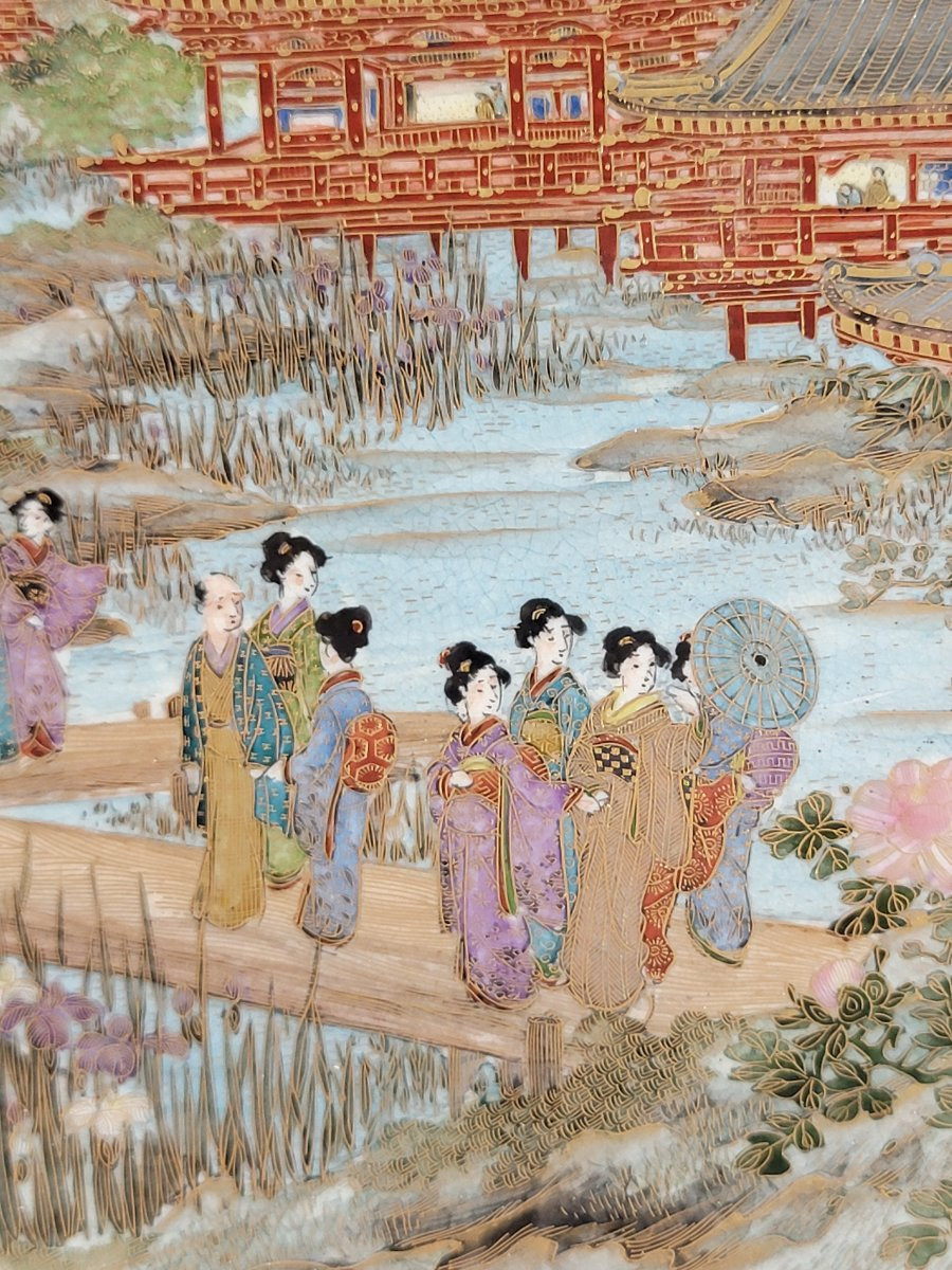 Antique Satsuma Plate C.1890 With Famous Meizan (明山) Mark-photo-3