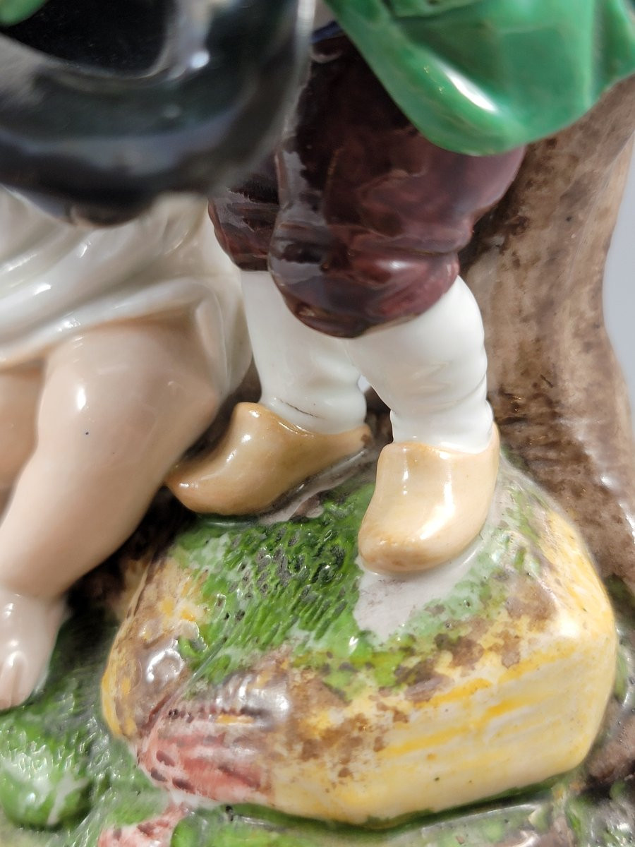 Niderviller Porcelain Figure Group Of Two Boys, C.1815-photo-6