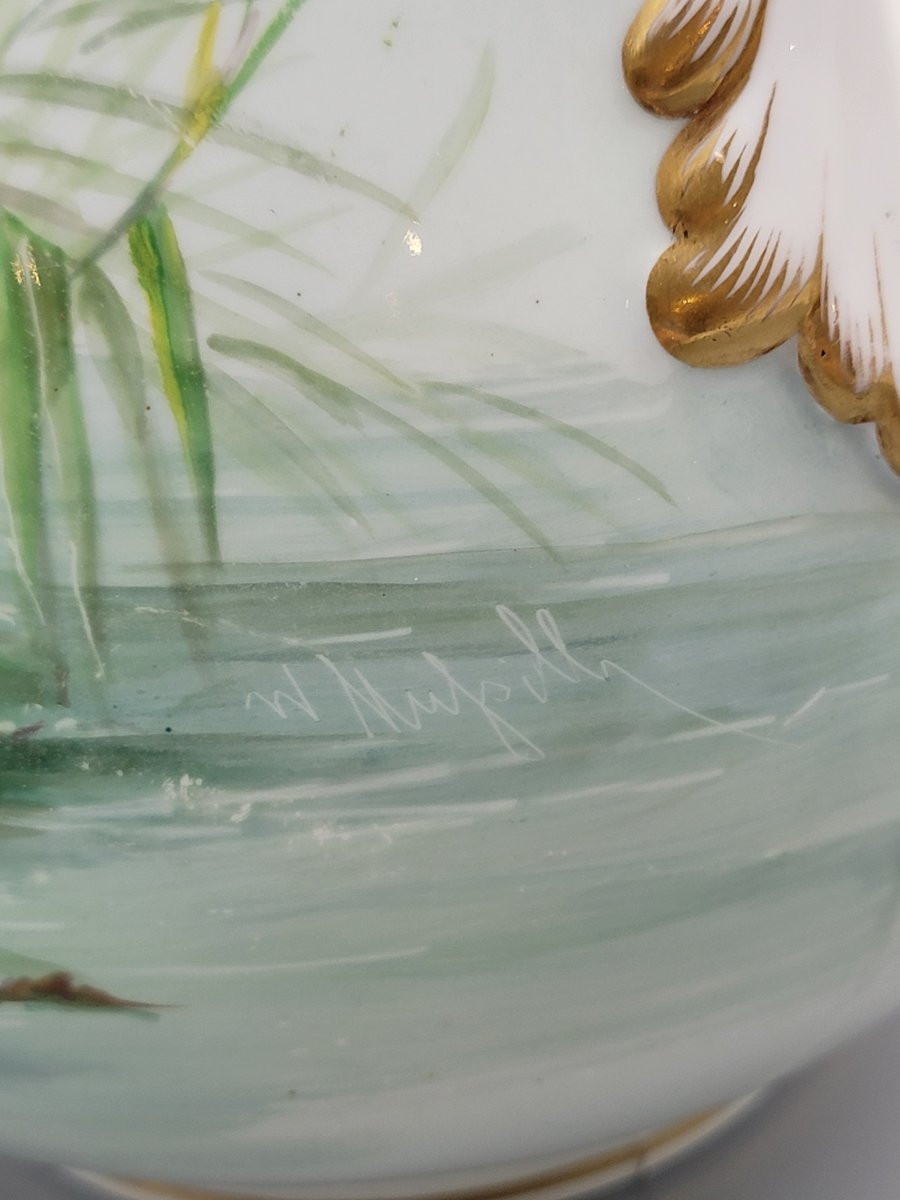 Verseuse Minton SIGNÉE par W. Mussill (1880), Artiste Ex-Sèvres-photo-5