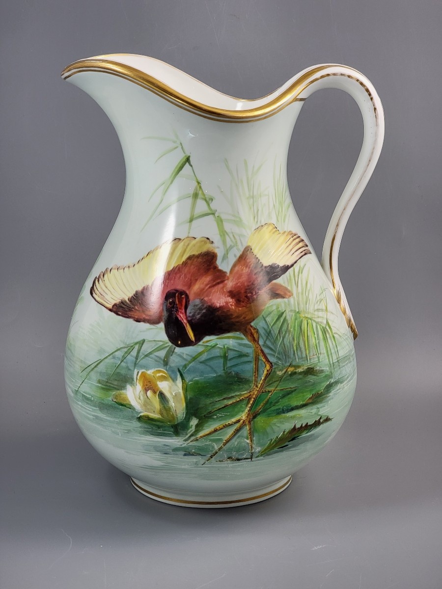 Verseuse Minton SIGNÉE par W. Mussill (1880), Artiste Ex-Sèvres