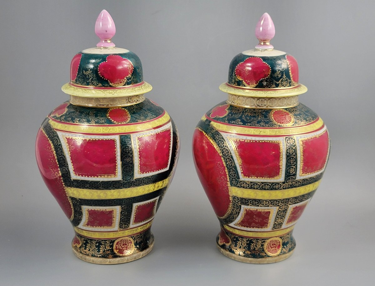 Pair Of Vienna Porcelain Vases, Royal Vienna Style, Circa 1880-photo-1
