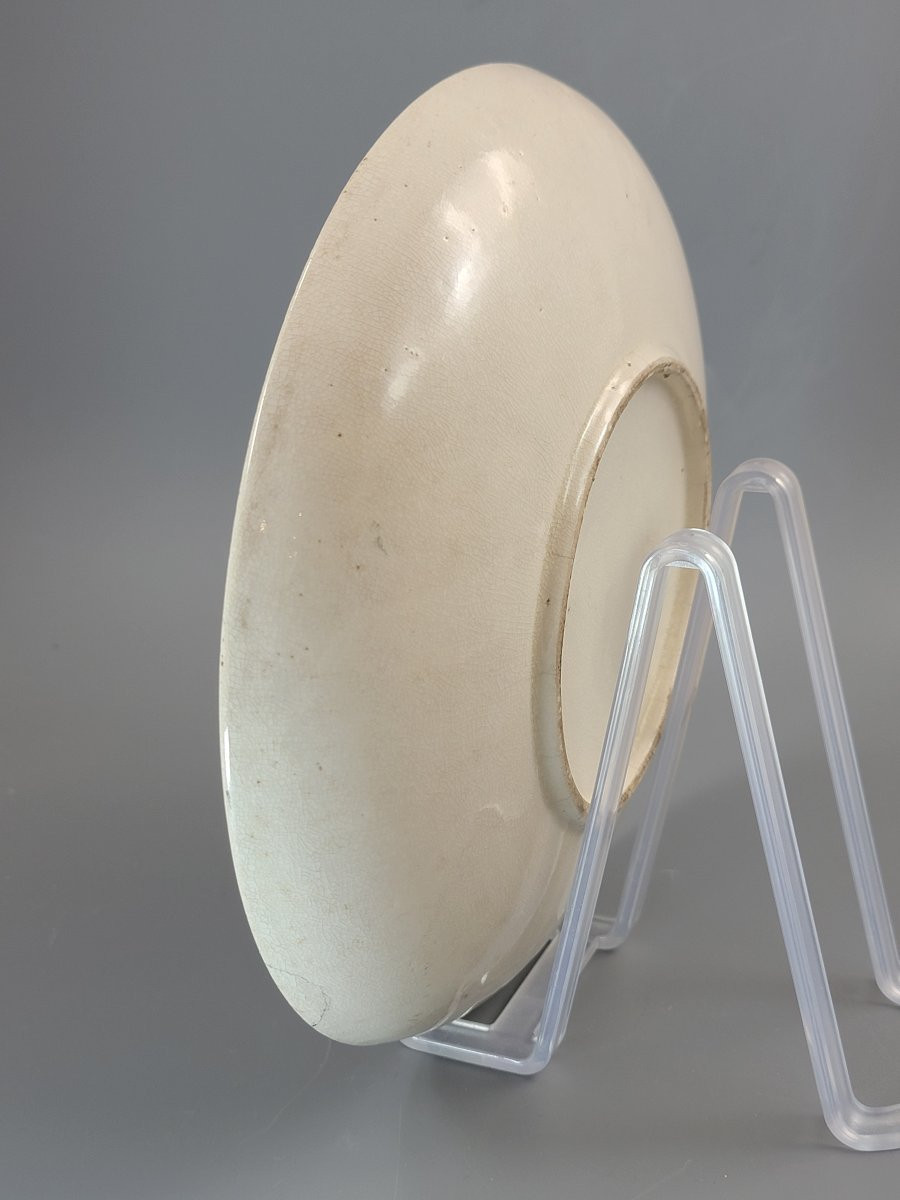 Assiette Satsuma école de Kyoto, guerriers samouraïs, or, moriage, vers 1890-photo-2