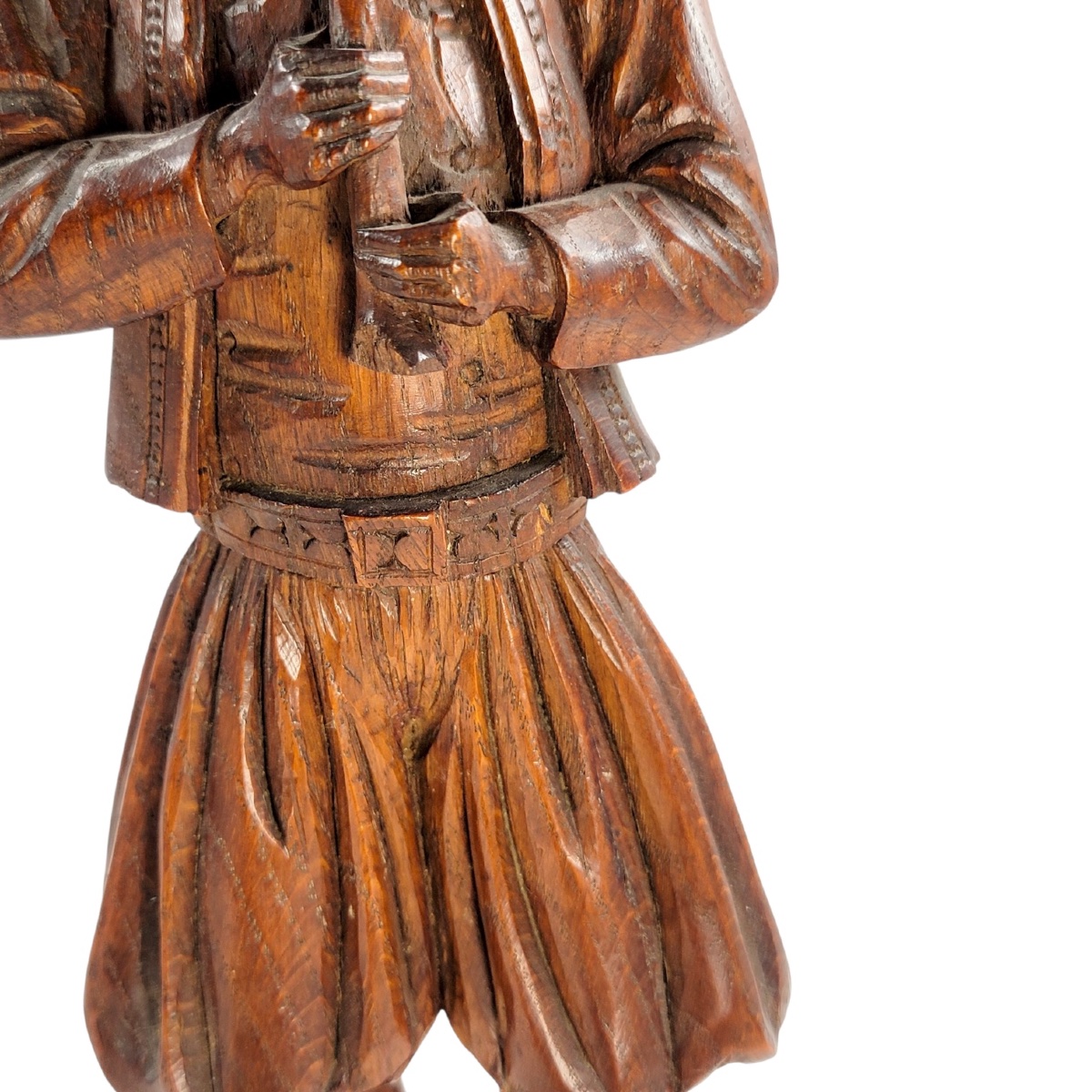 A Fine Black Forest Carved Oak Figure Of The Pied Piper Of Hamelin, C. 1880-photo-8