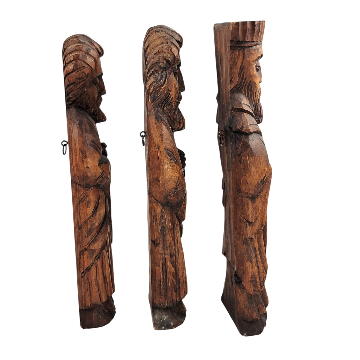 Rare Collection de Cinq Sculptures en Bois par l'Artiste Bavarois Franz Keller-photo-4