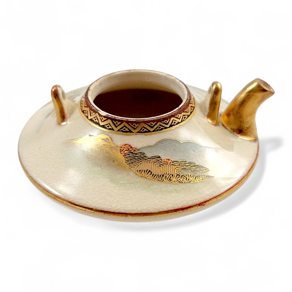 Brûle-parfum Satsuma de Kyoto aux bijin, atelier Kotobuki-dō, Japon période Meiji vers 1890-photo-4