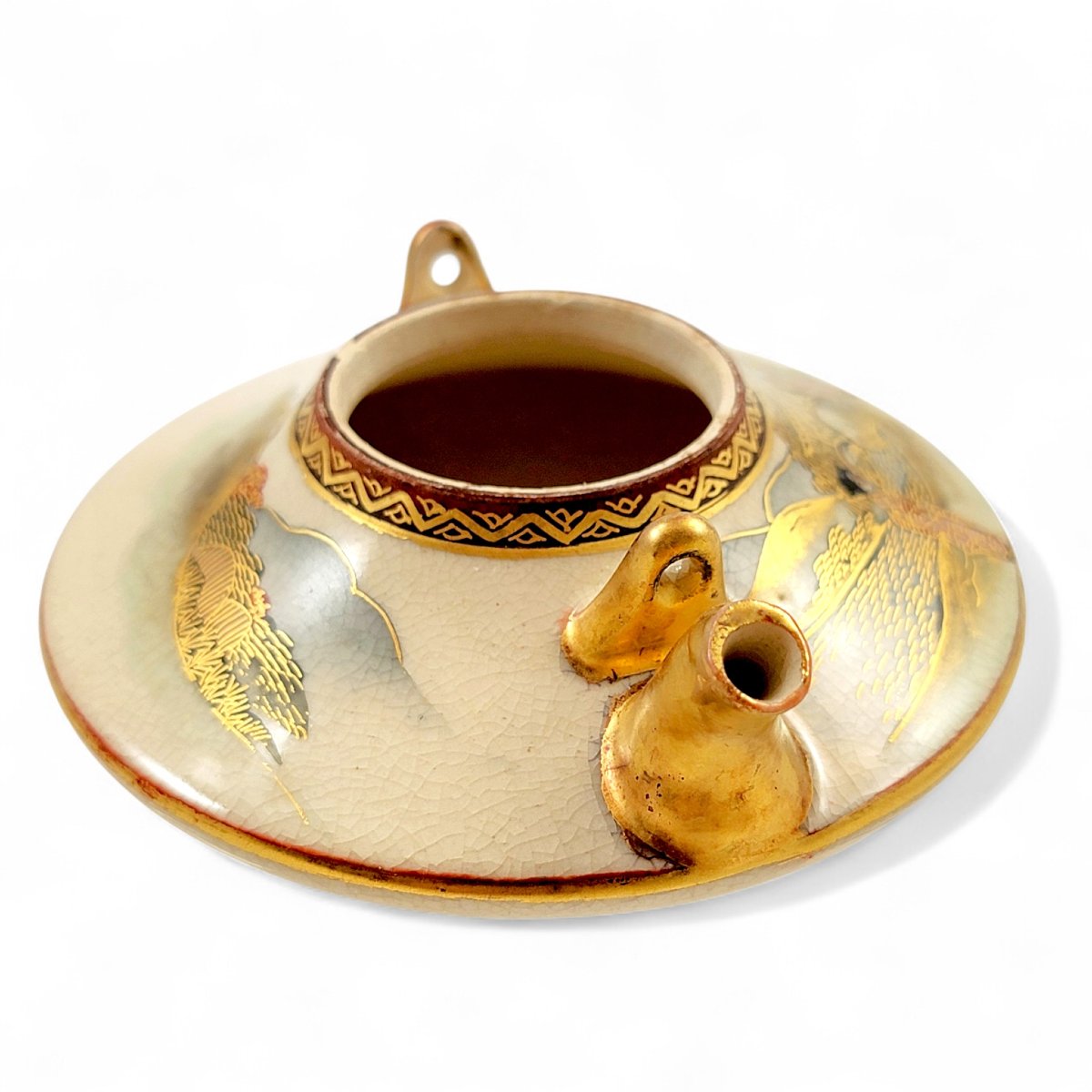 Brûle-parfum Satsuma de Kyoto aux bijin, atelier Kotobuki-dō, Japon période Meiji vers 1890-photo-1