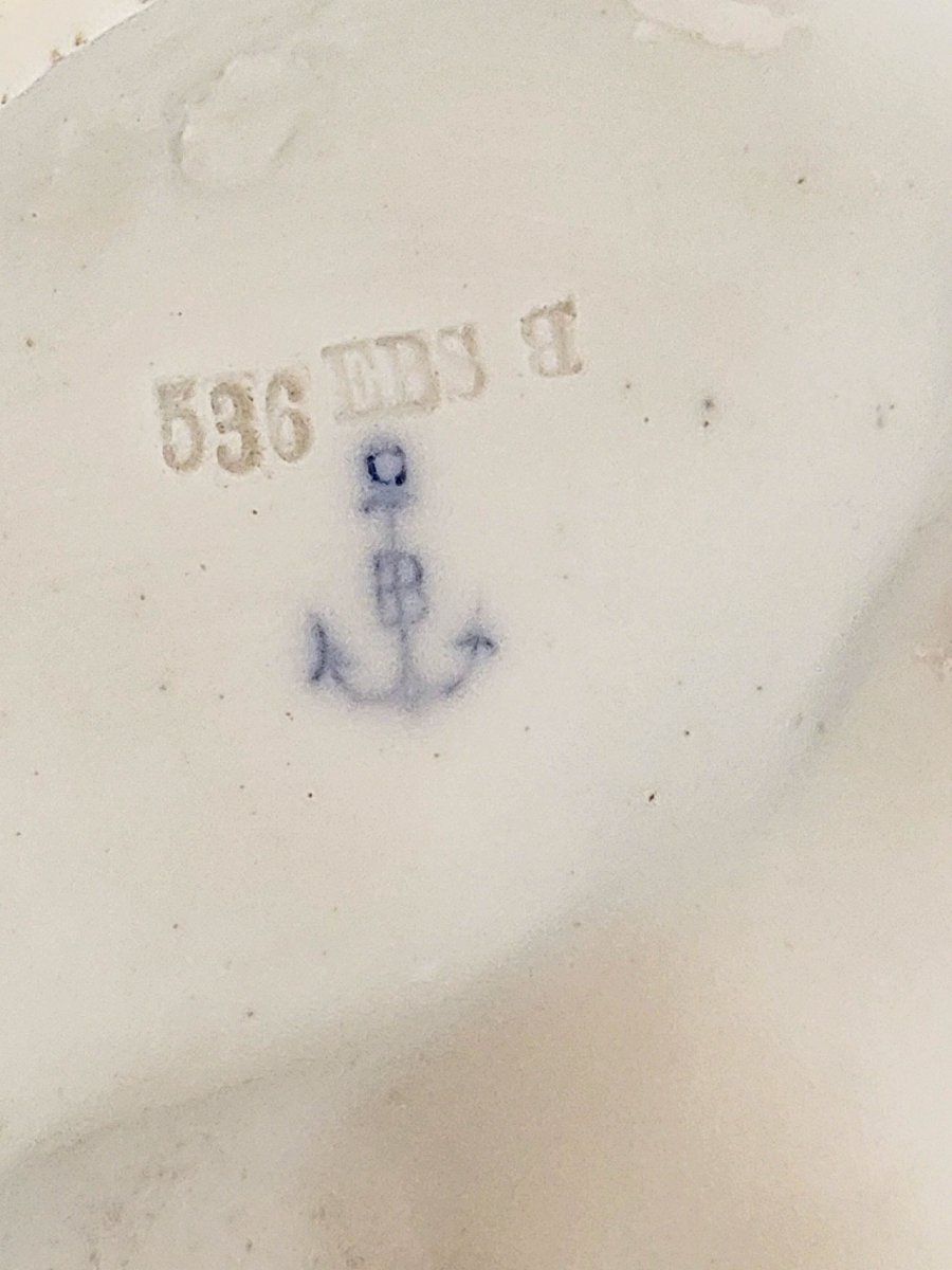 Ernst Bohne & Söhne, Rudolstadt — Pair Of Figural Tree Candelabra In Blue & White, C. 1878-photo-7