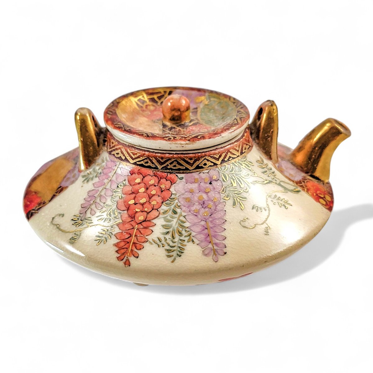 Kyoto-satsuma Incense Burner (koro) By Kotobuki-dō (juban Mark), C.1895–1910-photo-3