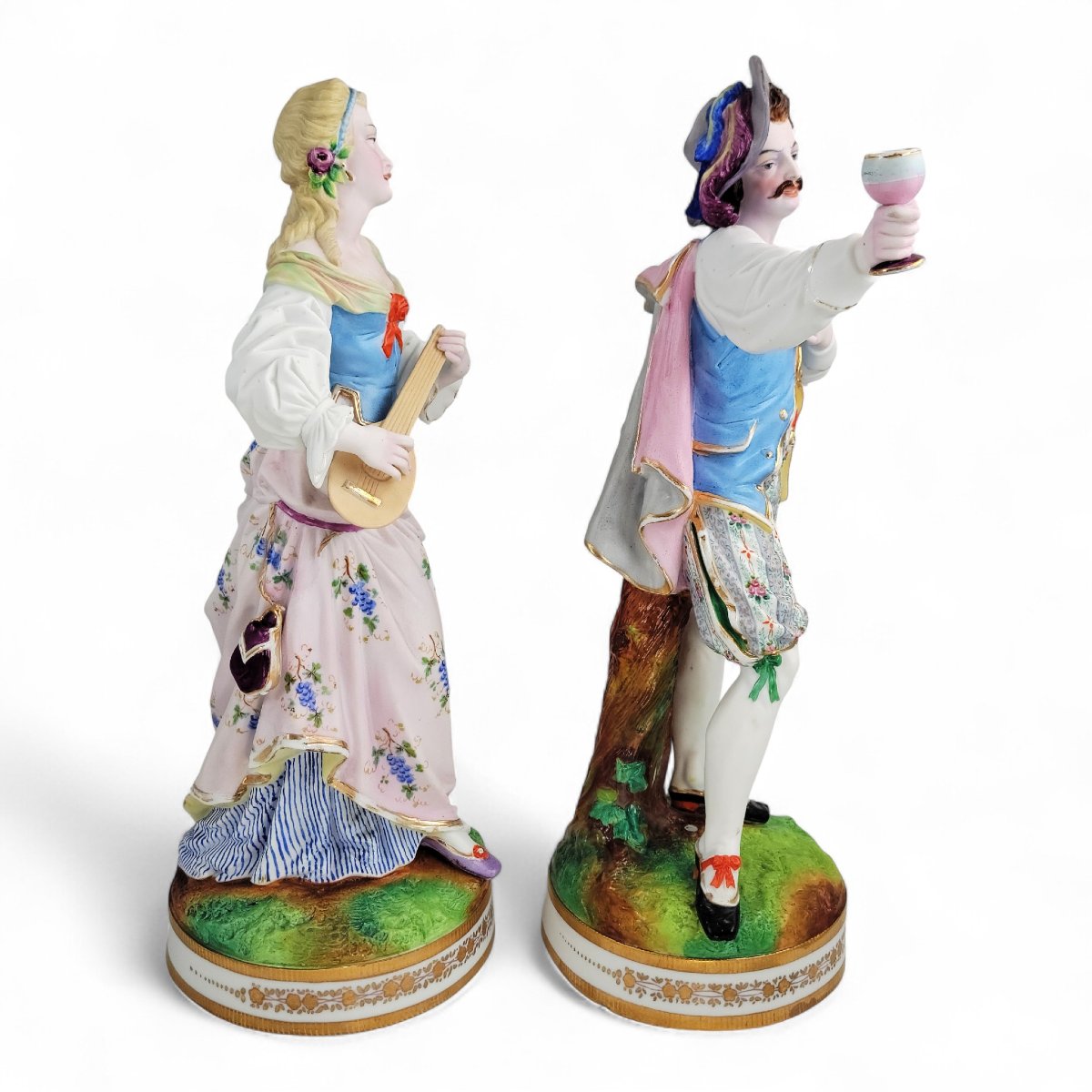 Antique French Porcelain Figures, Vion Et Baury Manner, Paris C. 1870-photo-4