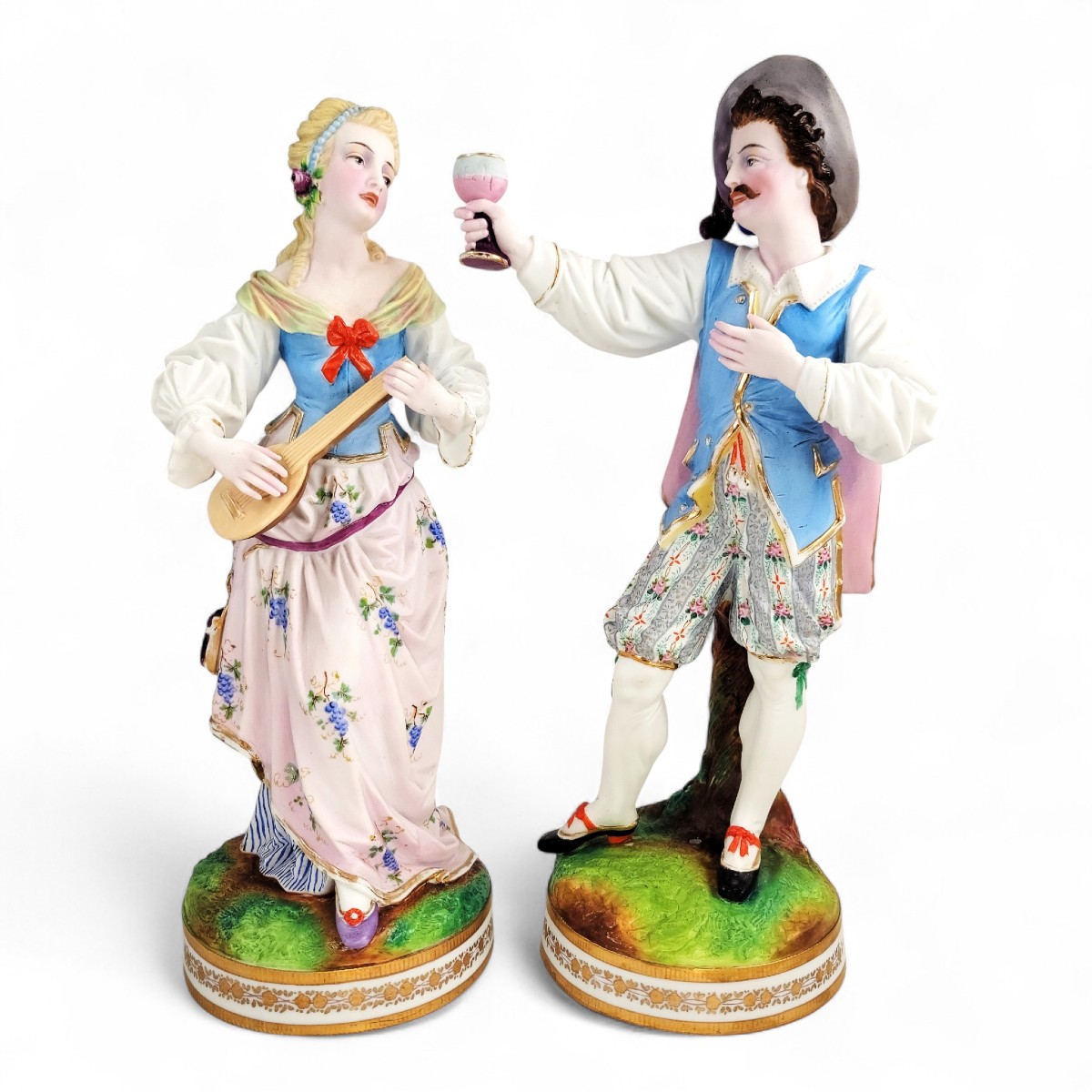 Antique French Porcelain Figures, Vion Et Baury Manner, Paris C. 1870