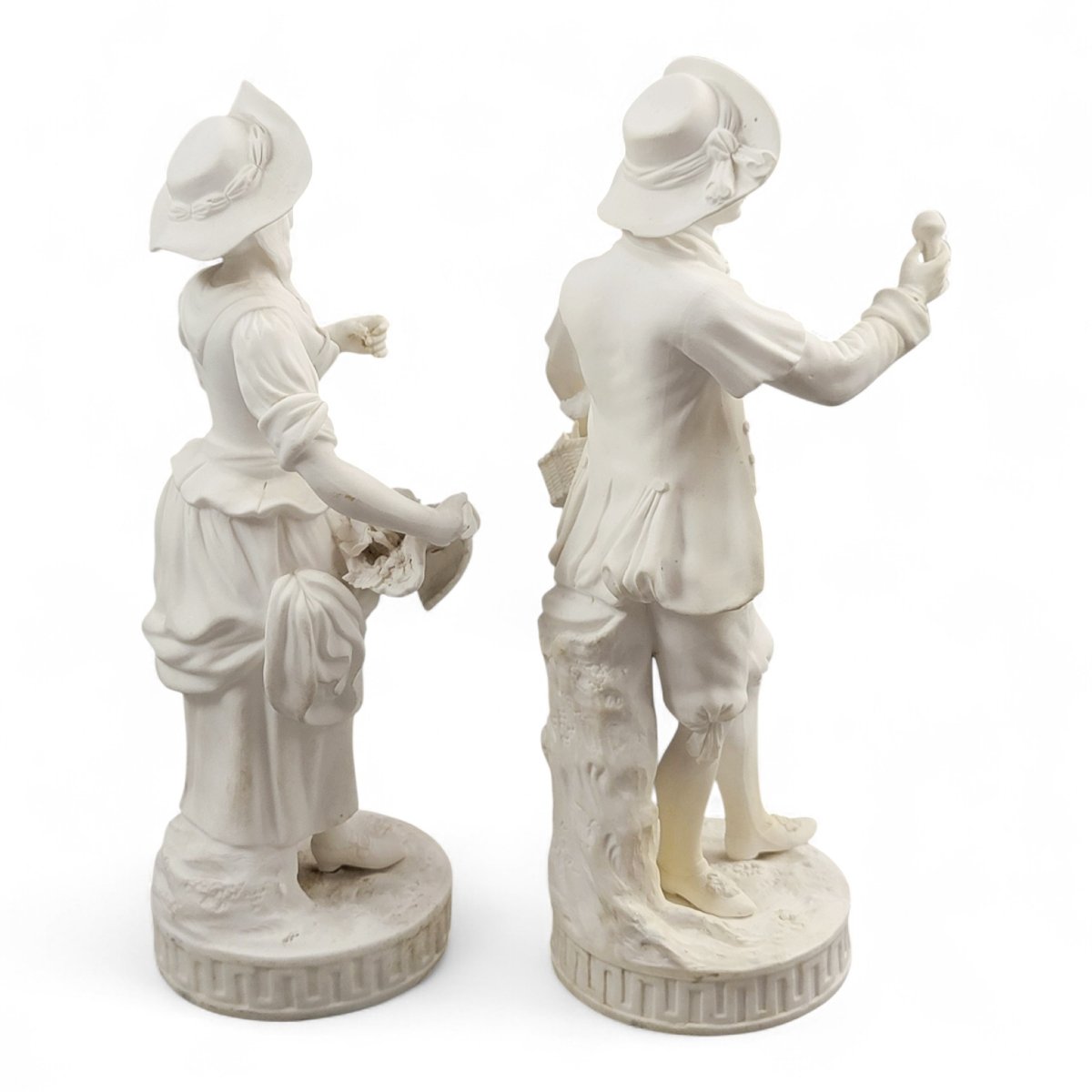 Minton Pair Of Parian Biscuit Figures “the Gardeners”, England, C.1845-photo-3