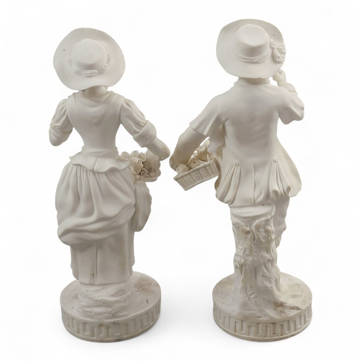 Minton Pair Of Parian Biscuit Figures “the Gardeners”, England, C.1845-photo-4