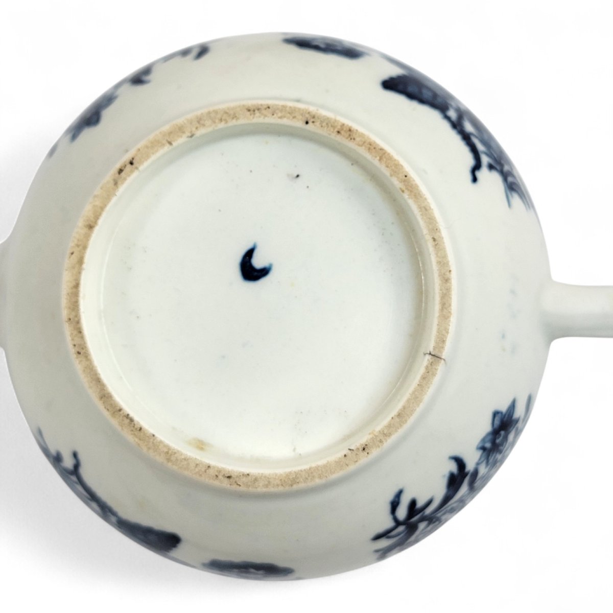 Théière Worcester, Première Période, décor Fence, vers 1760, marque croissant bleu-photo-7