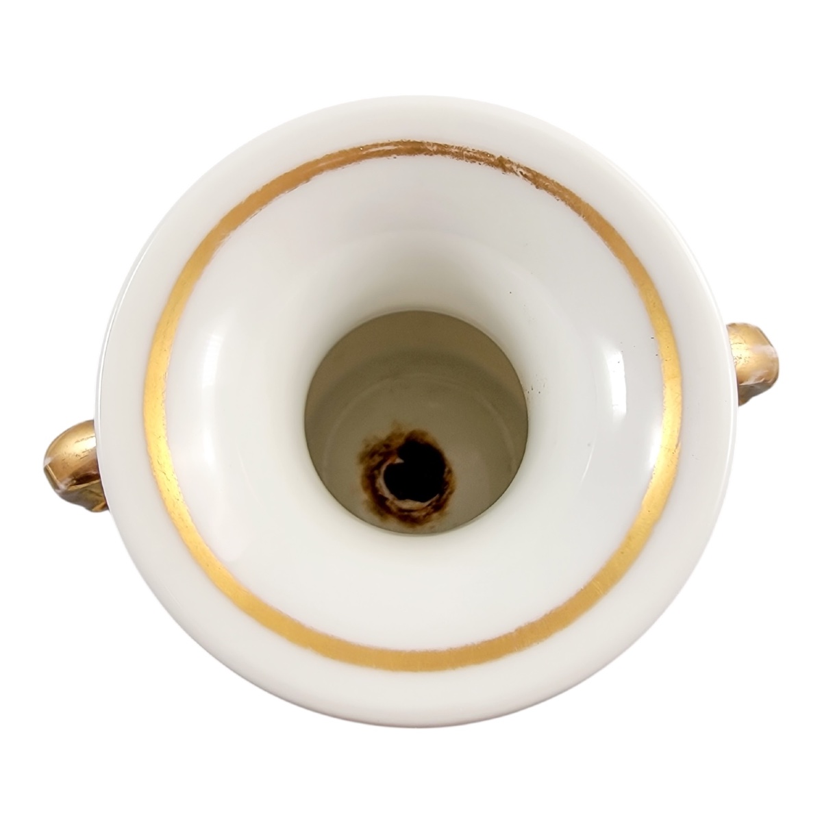 Old Paris Empire Vase, France C. 1820 — Cobalt Bands & Gold Decoration-photo-2