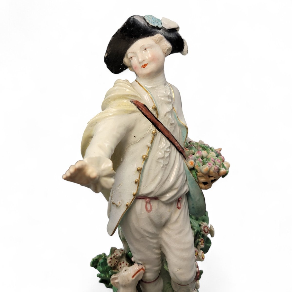 Paire de Figurines en Porcelaine de Derby « Dresden Shepherds », vers 1760-photo-4