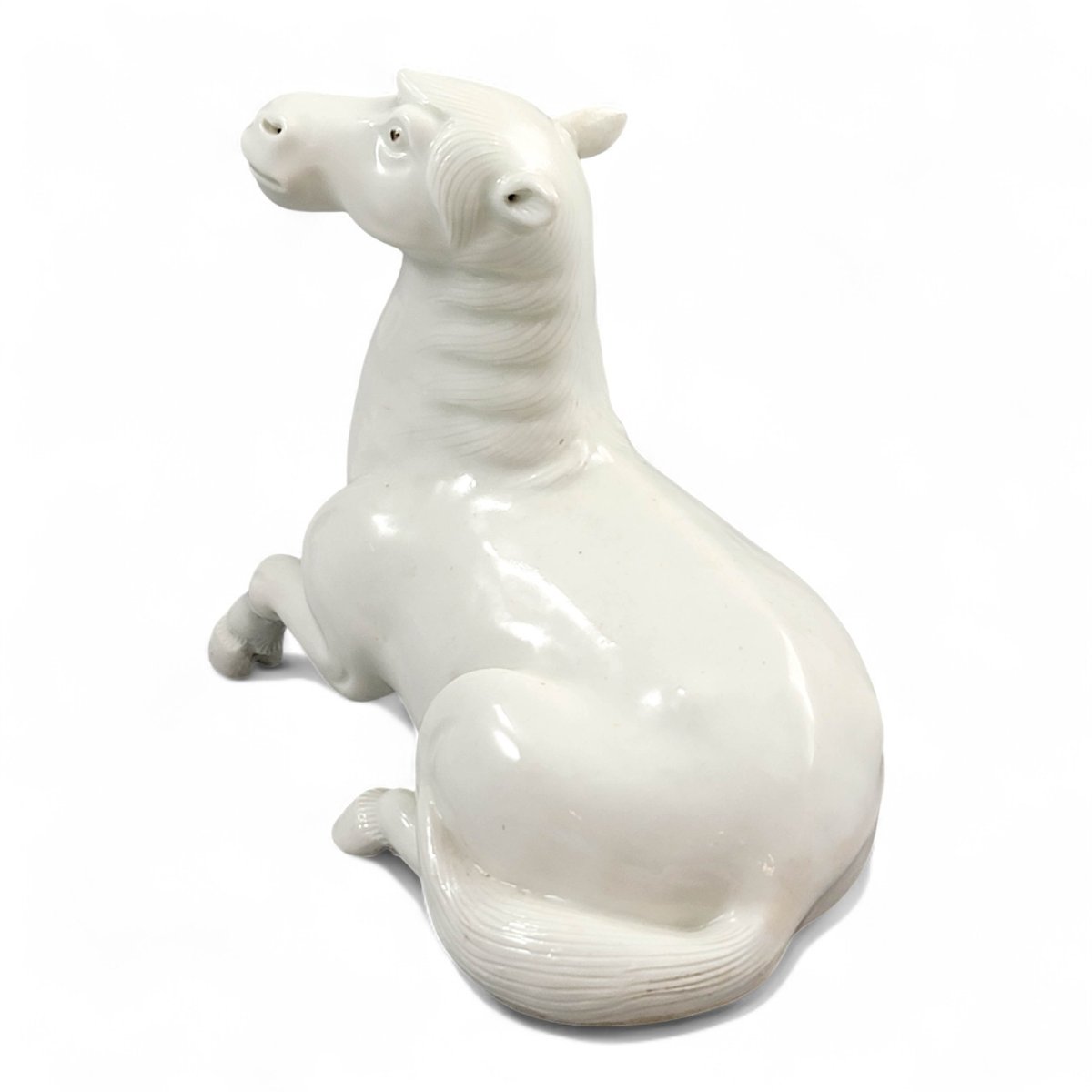 Cheval Couché En Porcelaine De Hirado, Fours De Mikawachi, Fin De L’époque D’edo-photo-4