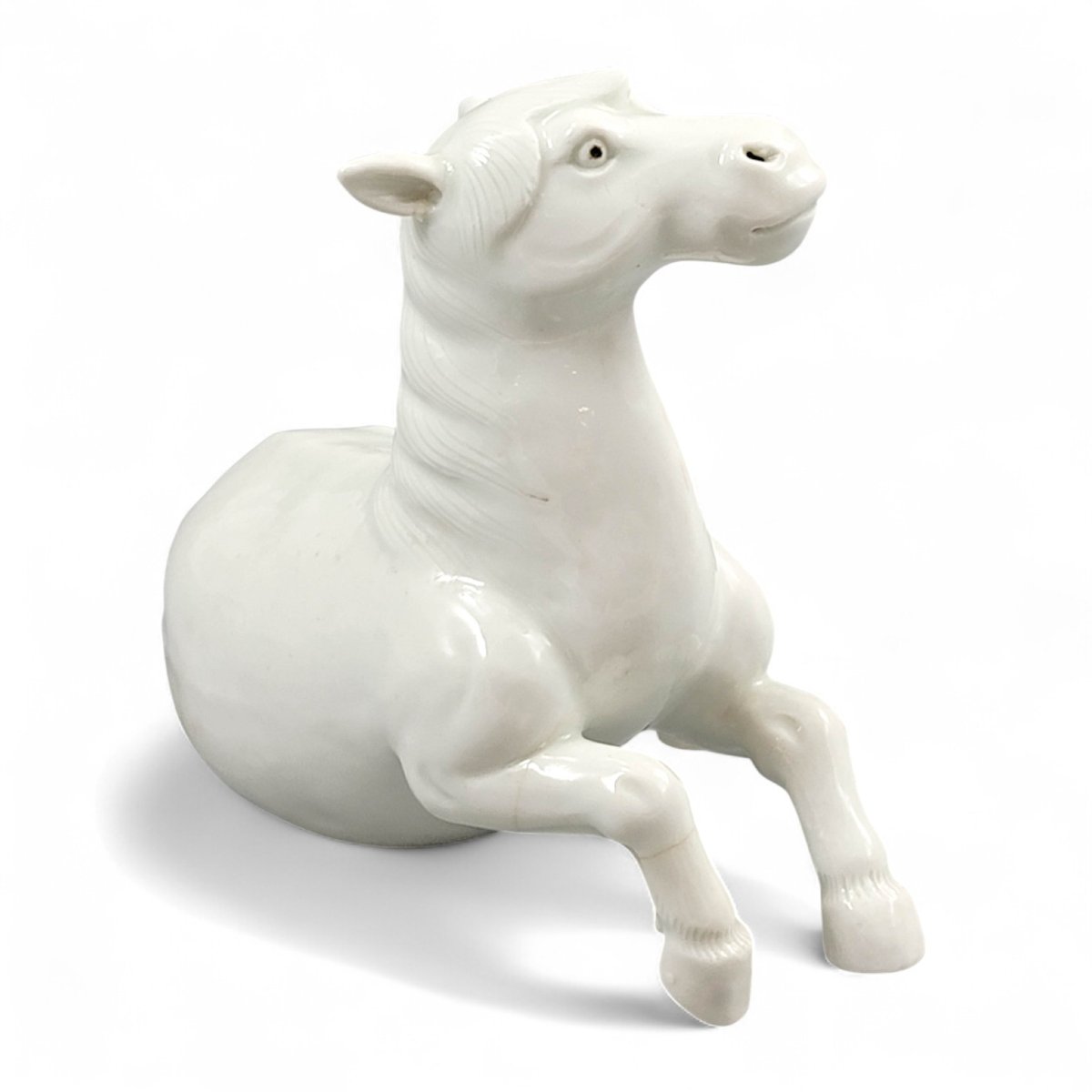 Cheval Couché En Porcelaine De Hirado, Fours De Mikawachi, Fin De L’époque D’edo-photo-3
