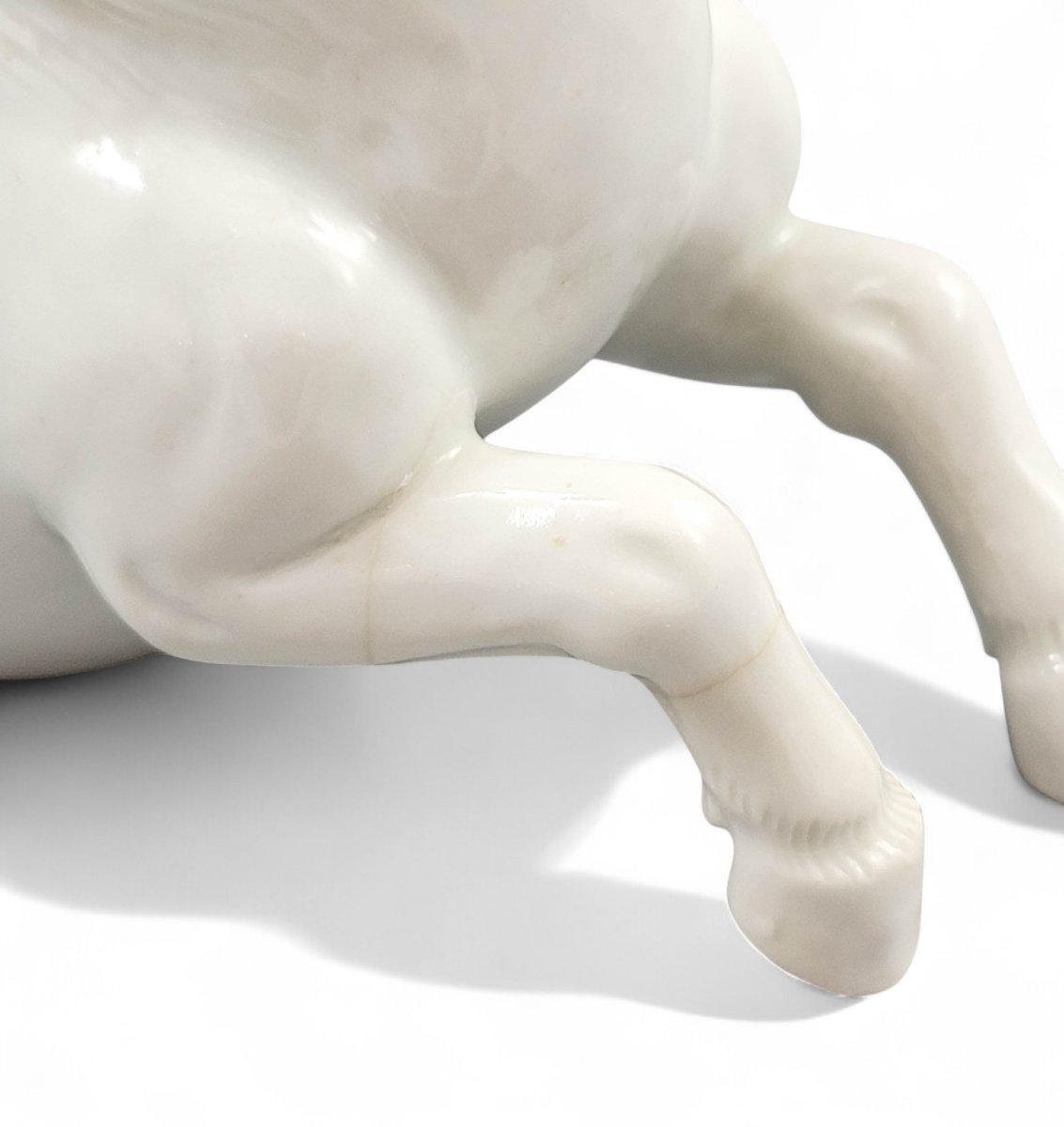 Cheval Couché En Porcelaine De Hirado, Fours De Mikawachi, Fin De L’époque D’edo-photo-6