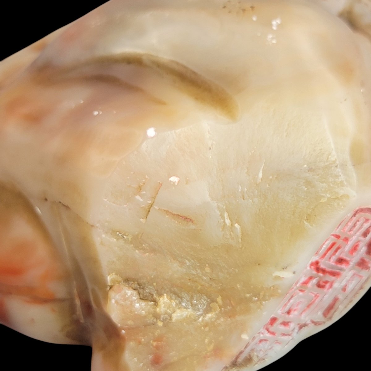 Chinese Shoushan Stone Scholar’s Seal — Liu Hai With Money Toad On Wealth Bag, C. 1930s-photo-1