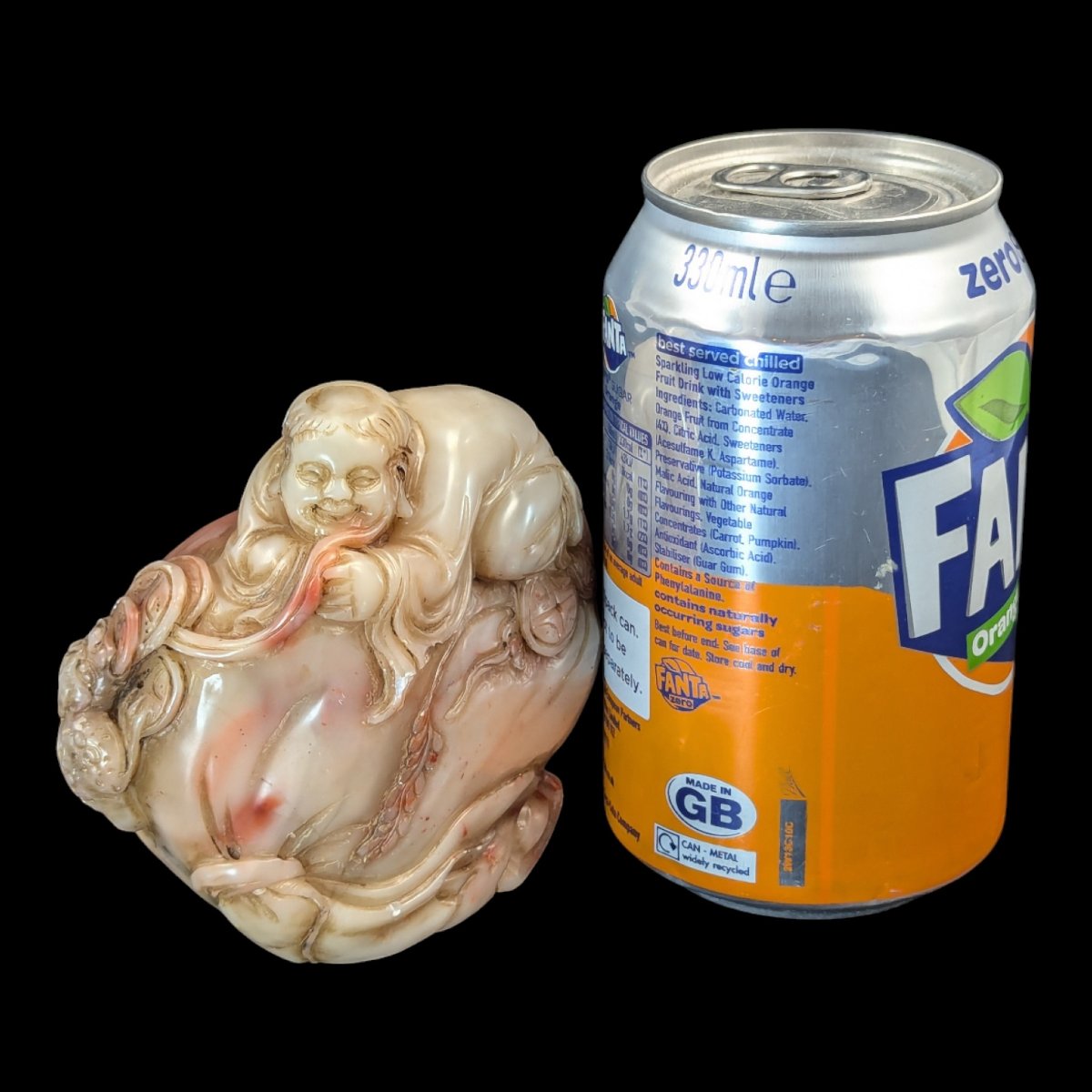 Chinese Shoushan Stone Scholar’s Seal — Liu Hai With Money Toad On Wealth Bag, C. 1930s-photo-7