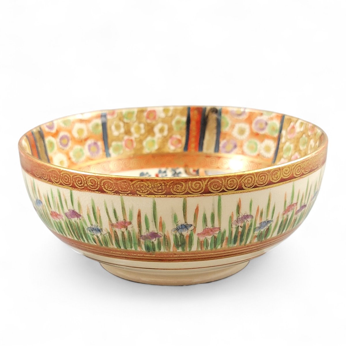 Bol Satsuma de Kyoto « Femme et Enfants sous le Camélia », vers 1890-photo-2