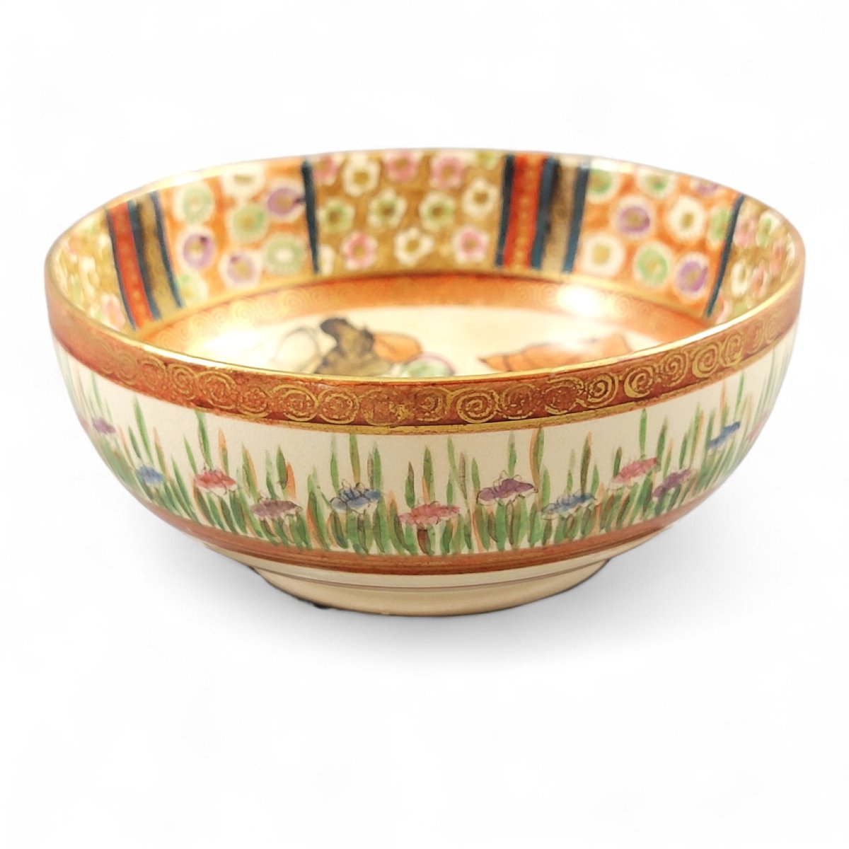 Bol Satsuma de Kyoto « Femme et Enfants sous le Camélia », vers 1890-photo-8