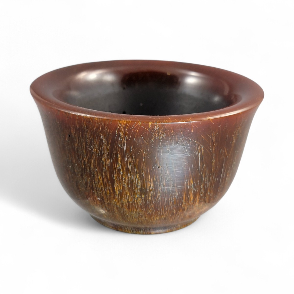 Coupe à pinceaux en corne de buffle, Chine, fin Qing / début République, v. 1880