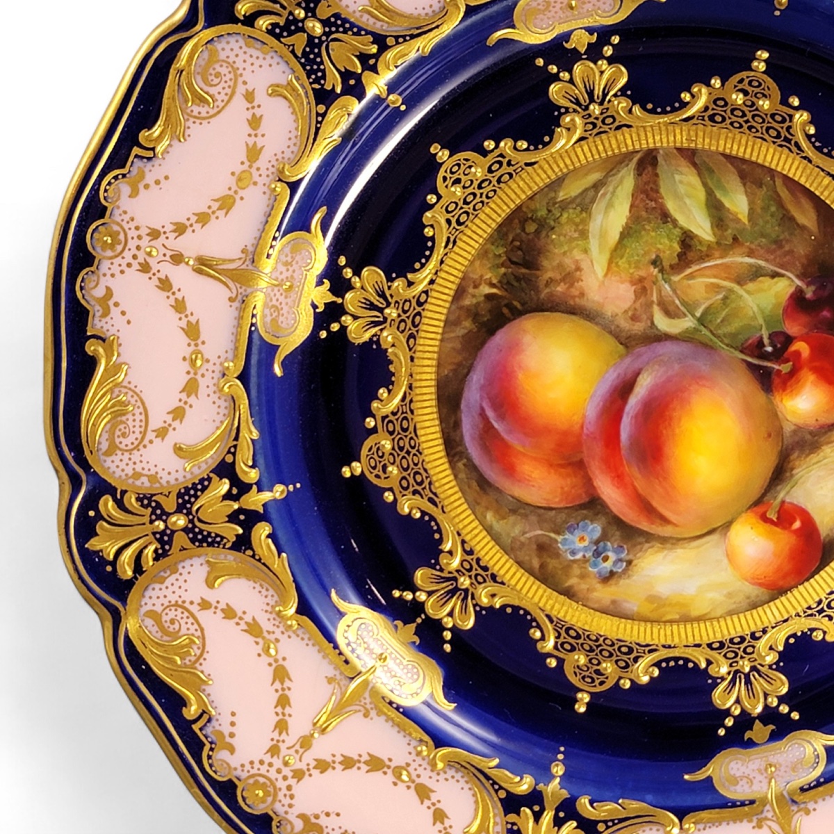 Assiette de Cabinet Royal Worcester peinte par Richard Sebright pour Maple London, 1921-photo-7