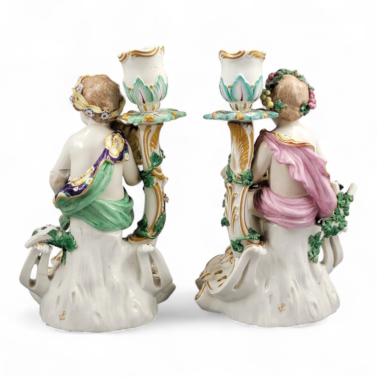 Chandeliers allégoriques Chelsea « Été » et « Automne », vers 1775–1783-photo-3