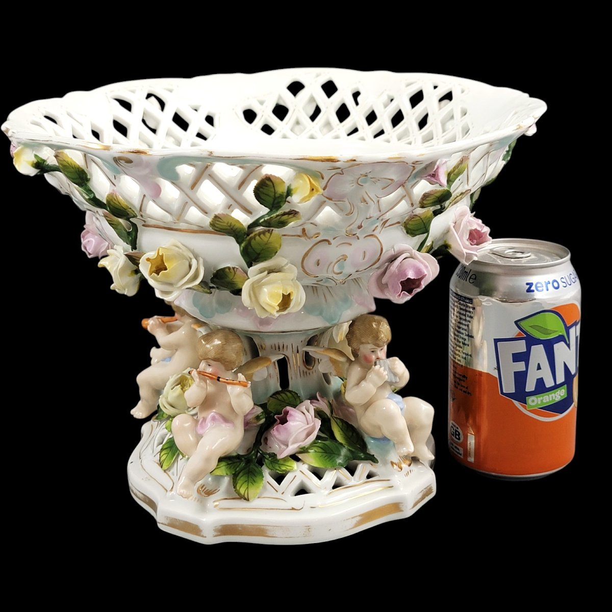 Plaue Schierholz Putti Musical Quartet Centrepiece, C.1900-photo-1