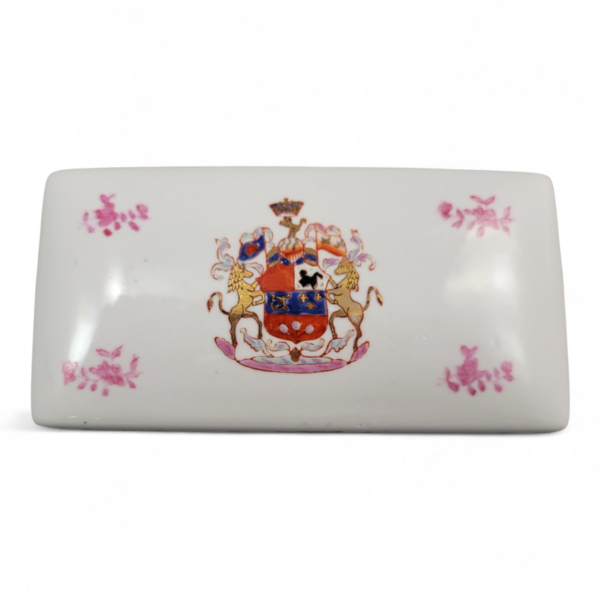 Paire de boîtes armoriées en porcelaine, Hong Kong, XXᵉ siècle-photo-5