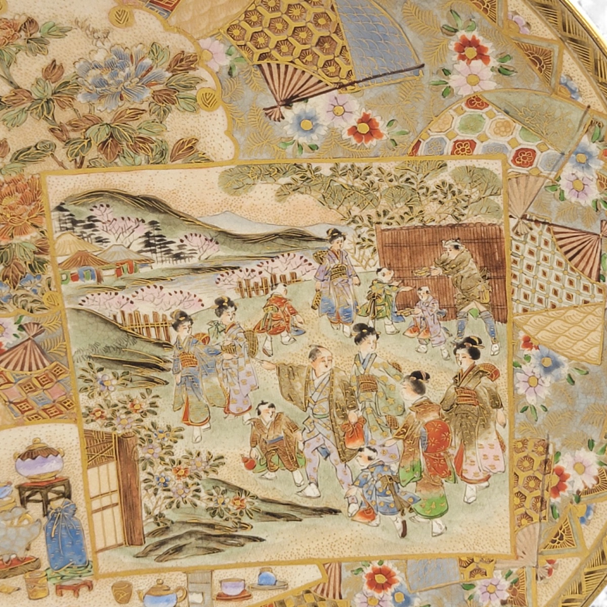 Paire d’assiettes Satsuma Meiji par Miyagawa (Makuzu) Kozan-photo-5