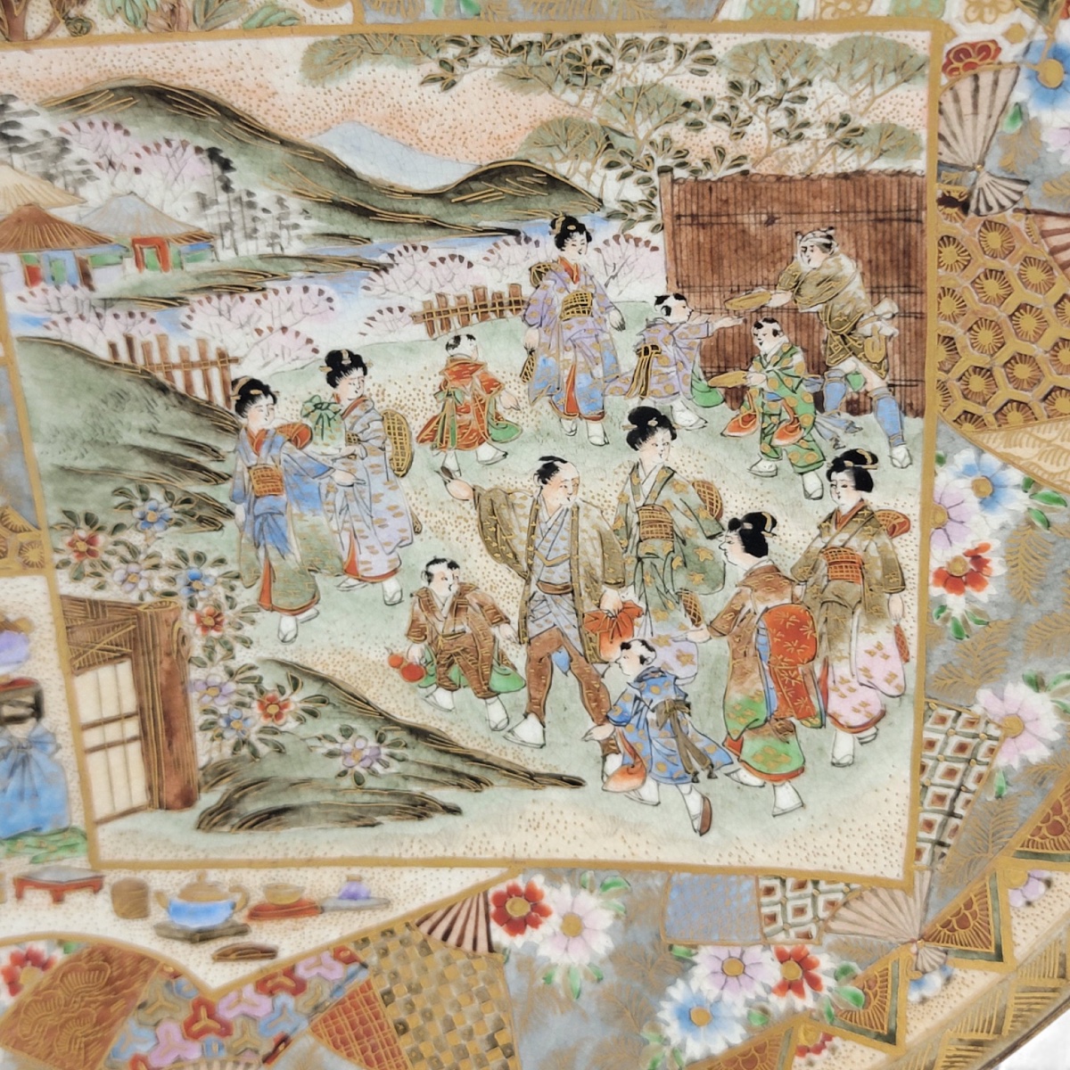 Paire d’assiettes Satsuma Meiji par Miyagawa (Makuzu) Kozan-photo-7