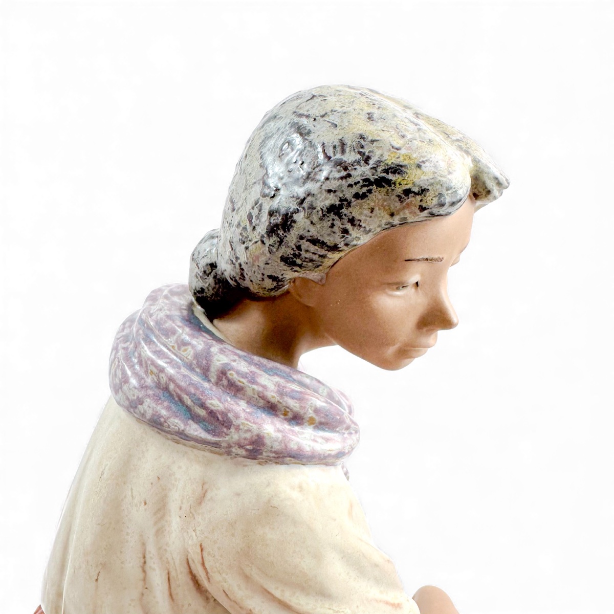 Lladro Grès Porcelain Figure ‘la Pescadora’, Sculpted By Vicente Martinez, 1978–1985-photo-8