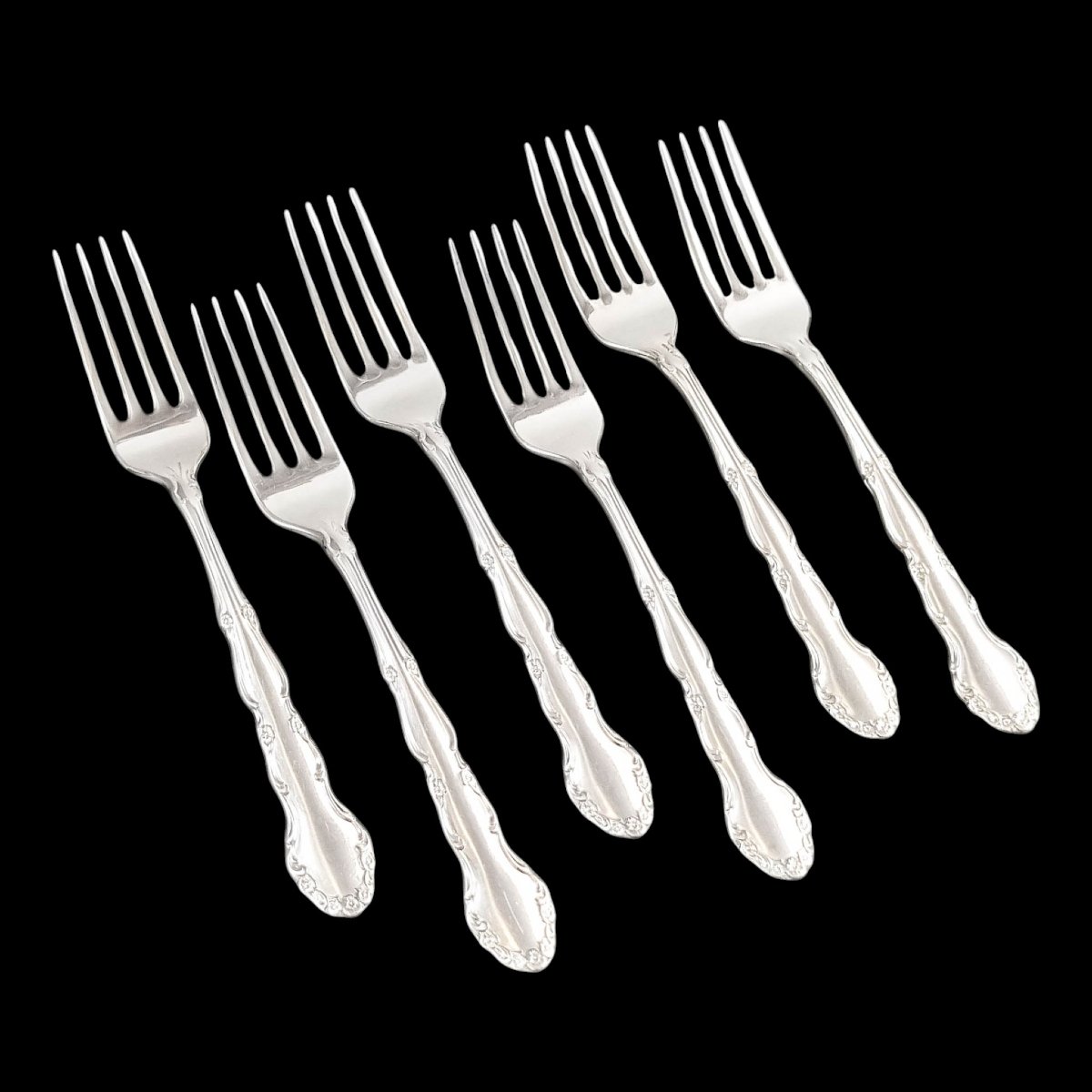 Vintage Oneida 62-piece “flirtation” Cutlery Set In Teak Box-photo-2