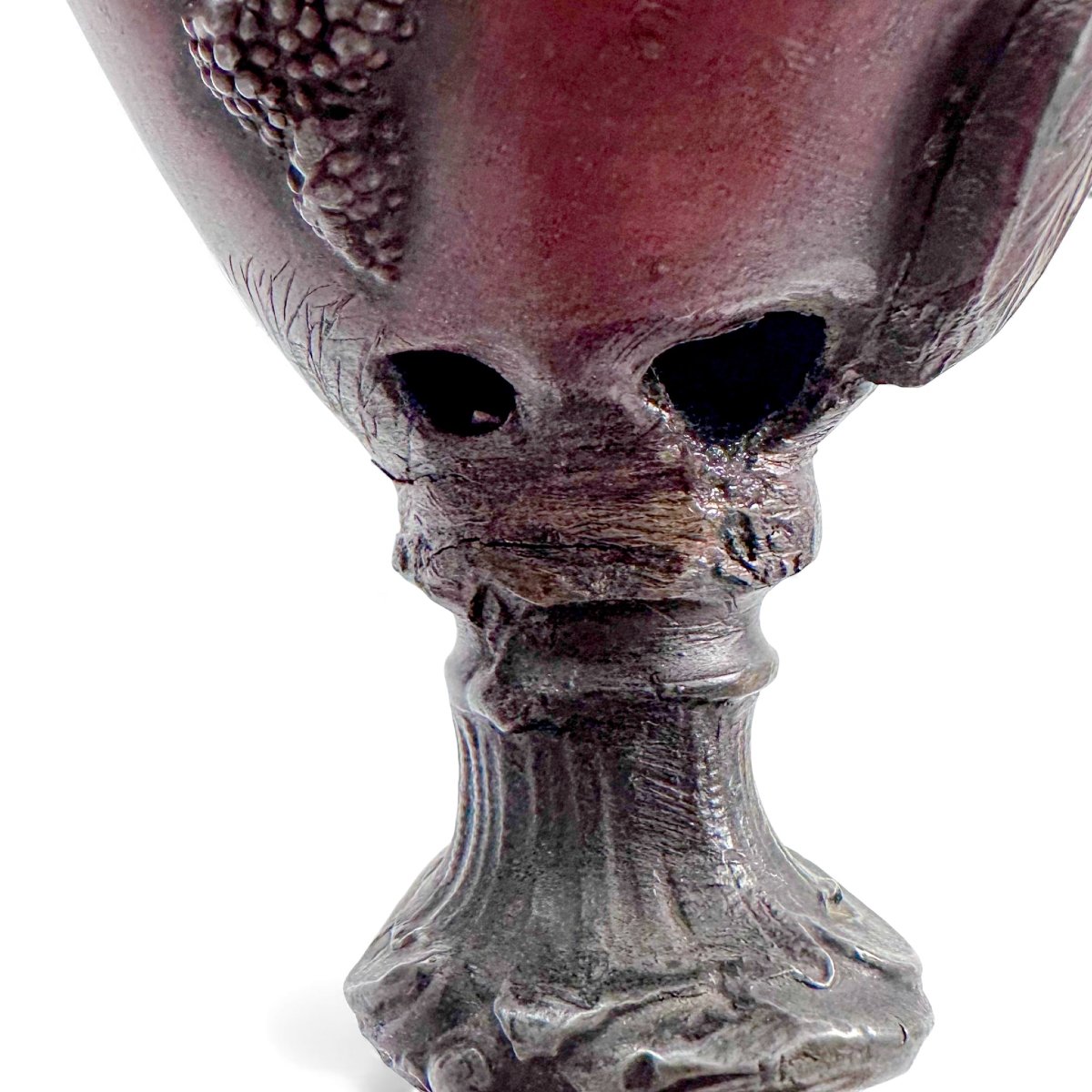 Paire de vases Amphora en régule, France XIXe siècle, sur bases en marbre-photo-5