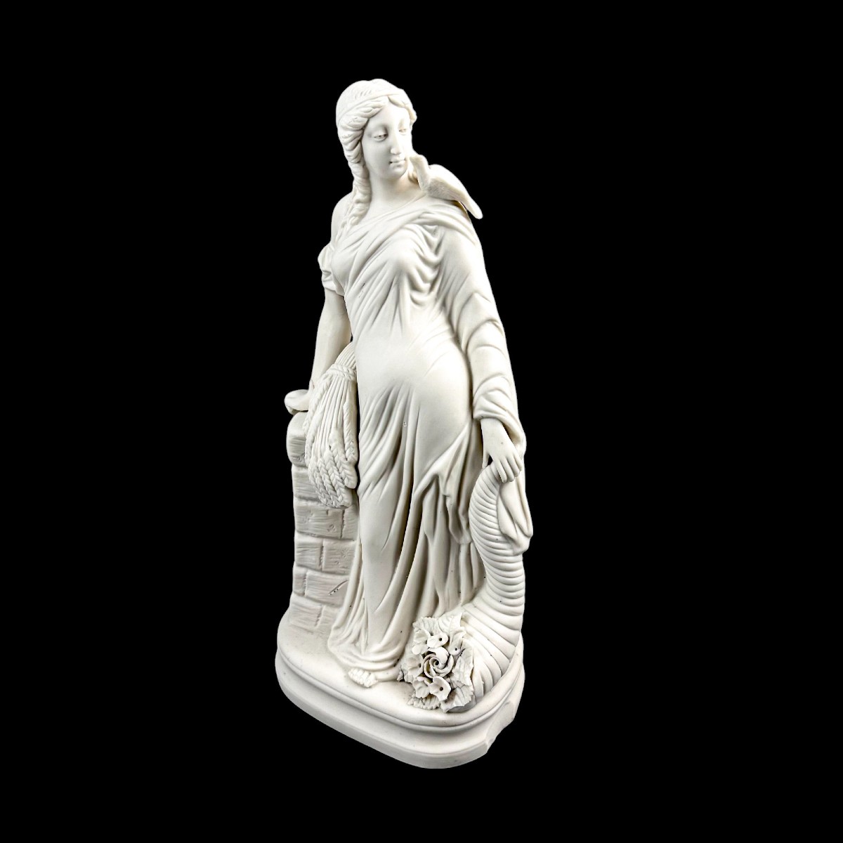 Figure en biscuit de Parian, époque victorienne, fin du XIXe siècle