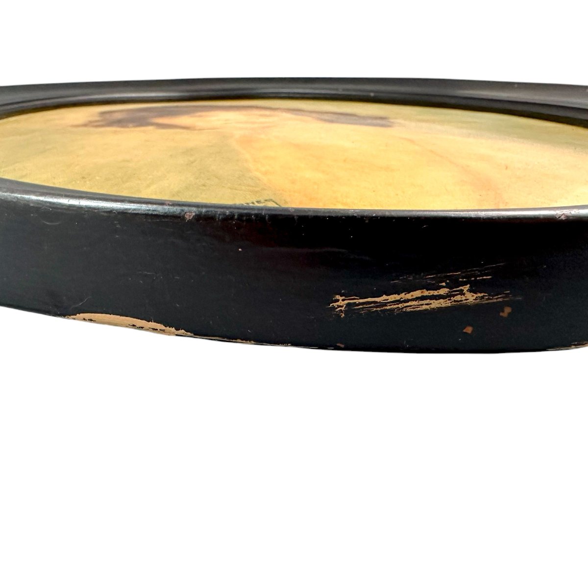 Bown Jones, « Childhood », 1930 – Portrait à l’huile dans un cadre ovalisé ébonisé-photo-8